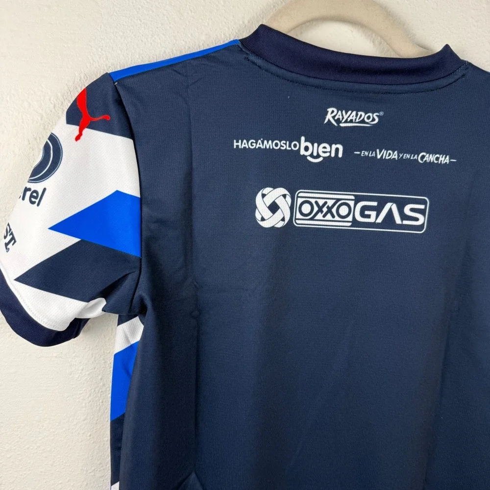 Puma Rayados de Monterrey Kids‎ Soccer Jersey DryCell Blue White BBVA Authentic